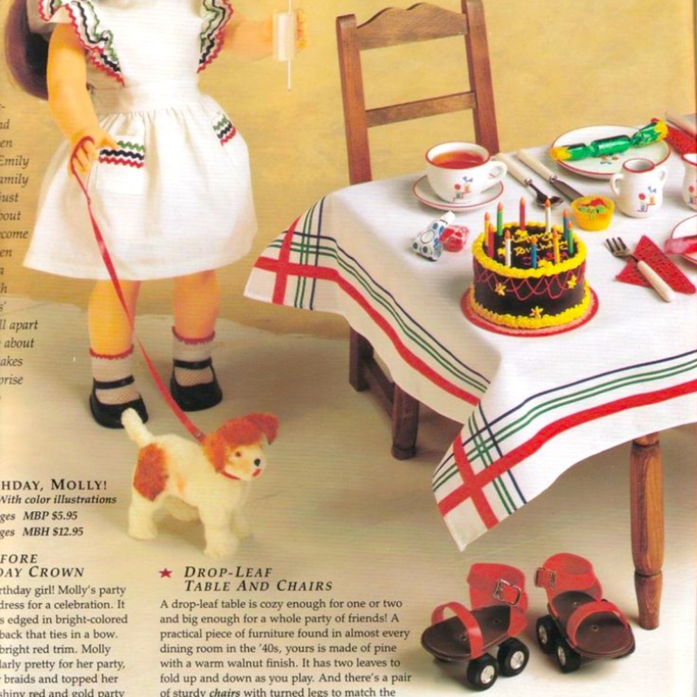 American Girl Molly Original Birthday Table & Chairs - RETIRED